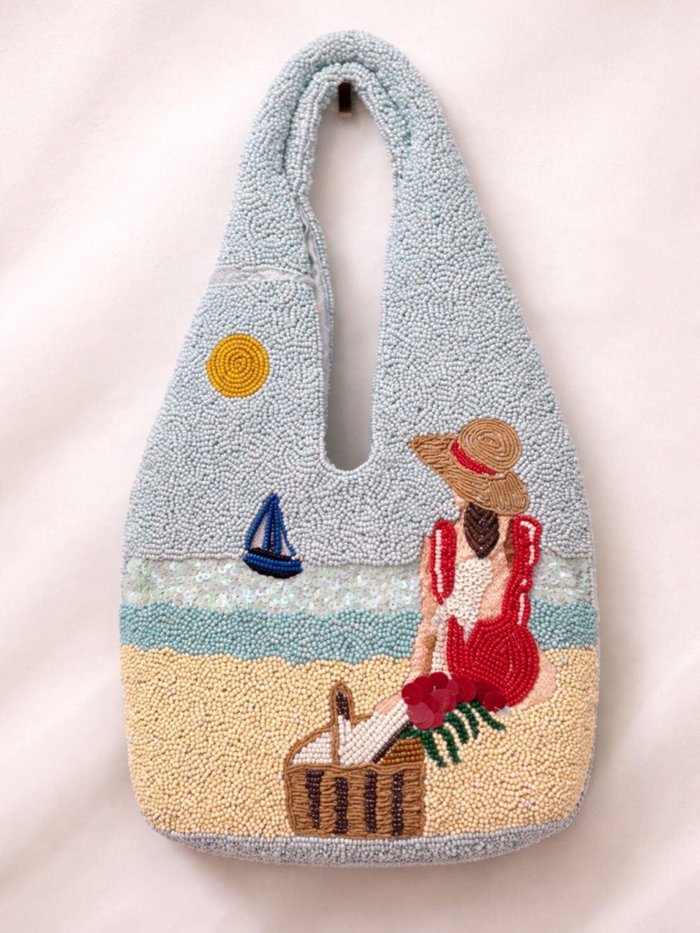 Beach Picnic Beaded HandBag